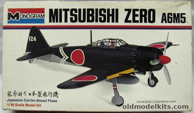 Monogram 1/48 Mitsubishi Zero A6M5 - White Box Issue, 6799 plastic model kit